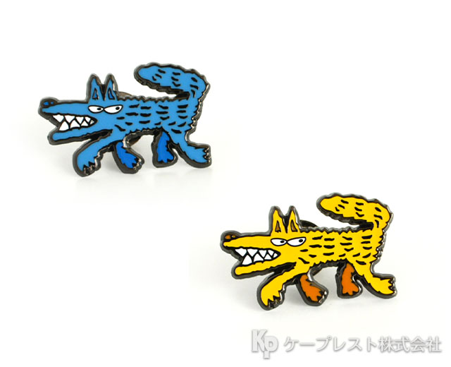 キャラクター　ピンバッジ（オオカミ＆ヒツジ）