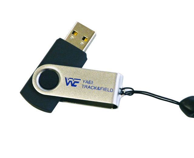 ナイロンテープ付き回転USBメモリ